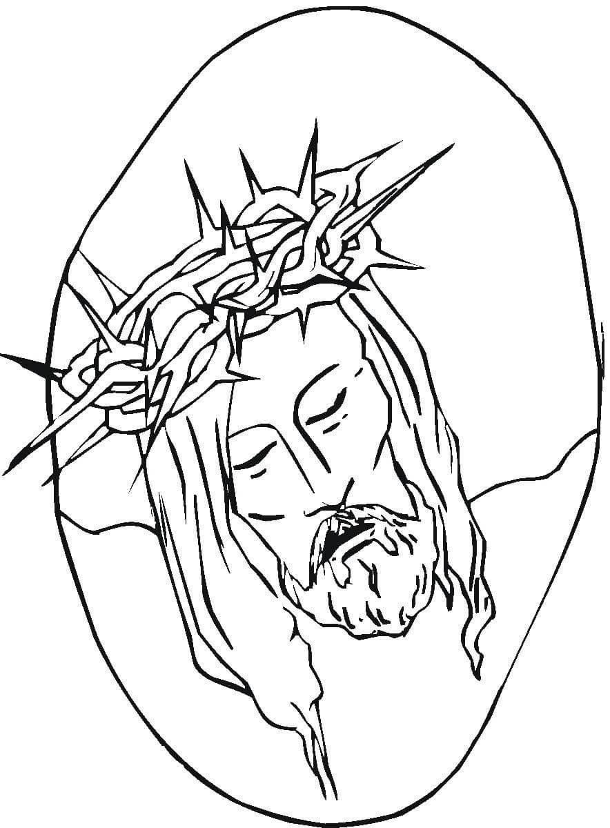 Cabeza de Jesus para colorir