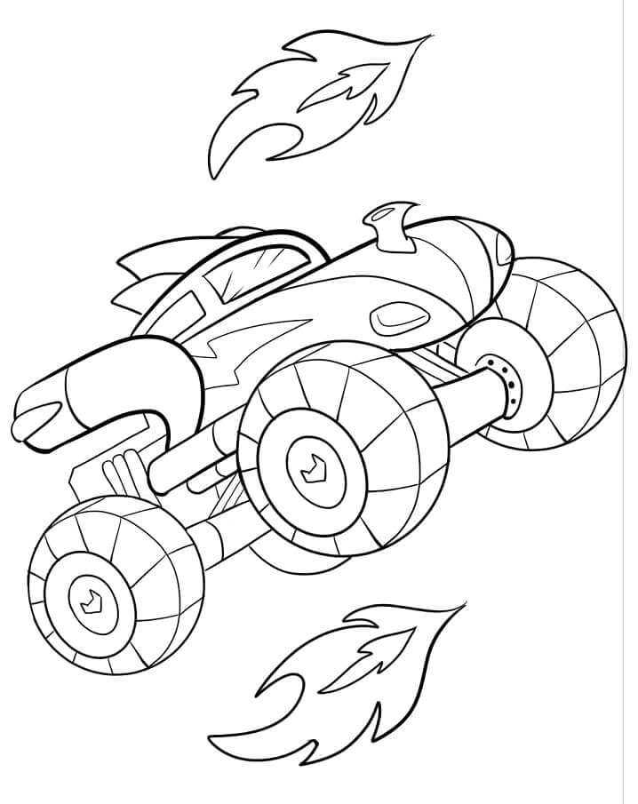 Dibujos de Camión Monstruo Cohete para colorear