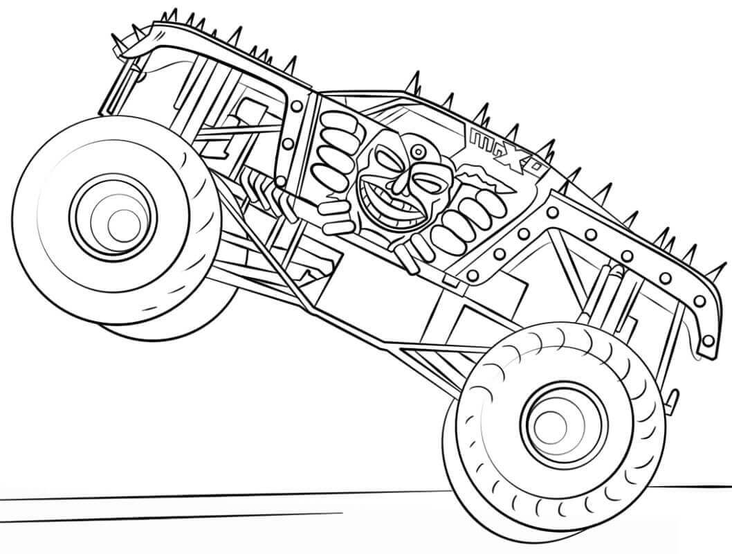 Camión Monstruo Max-D para colorir