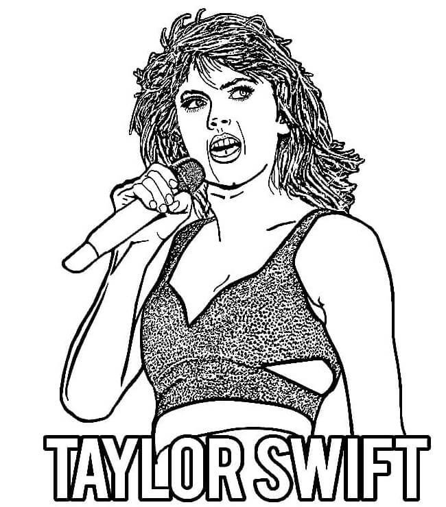 Dibujos de Canciones Geniales De Taylor Swift para colorear
