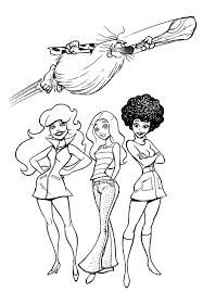 Dibujos de Capitán Cavernícola y tres ángeles Adolescentes para colorear