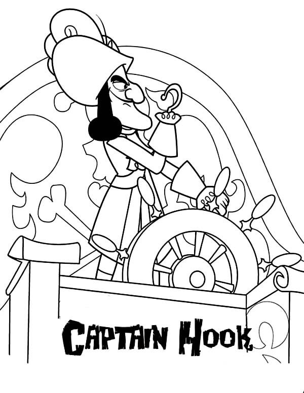 Dibujos de Capitán Hook Impresionante para colorear