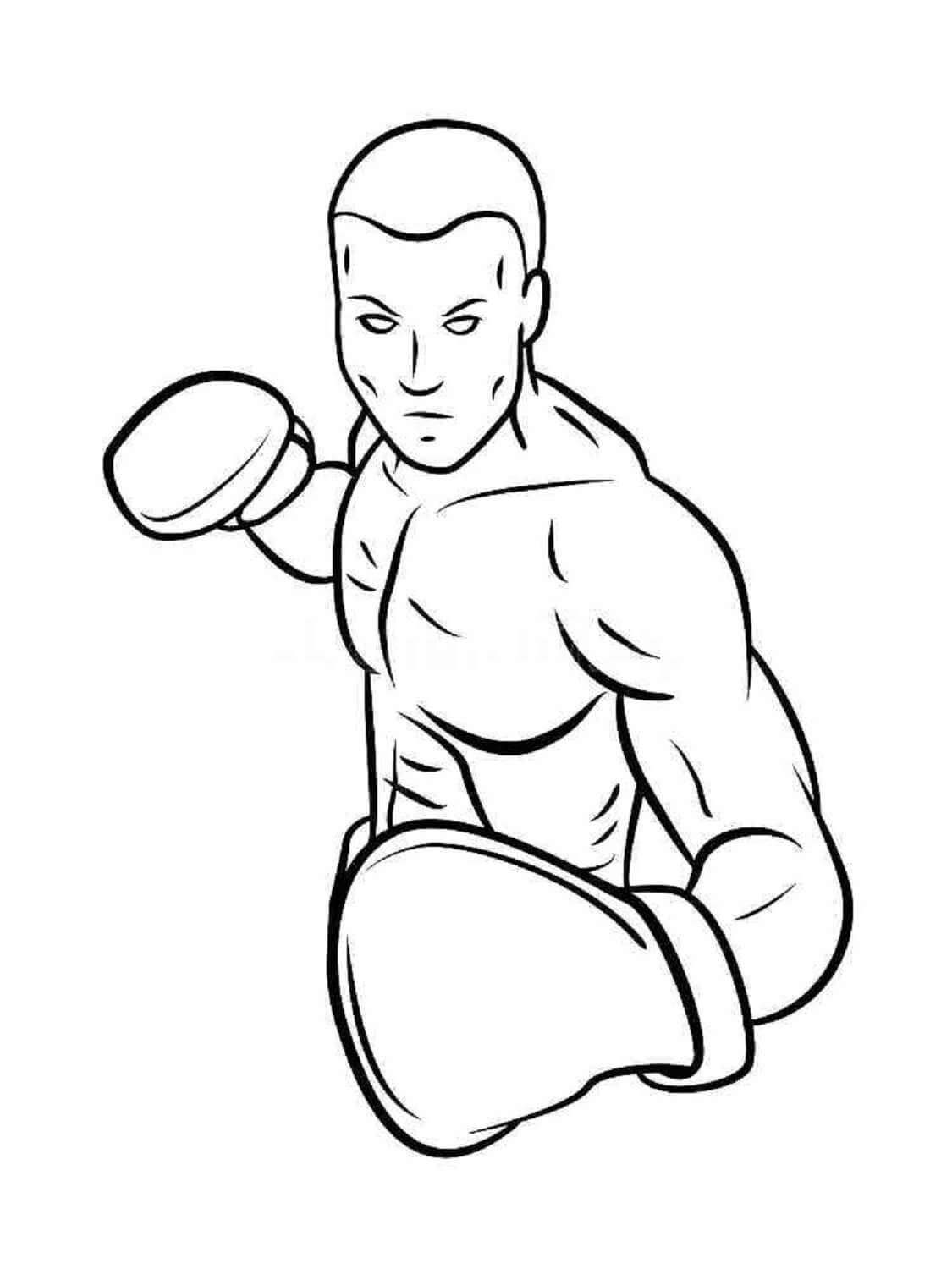 Dibujos de Cara De Boxeador para colorear