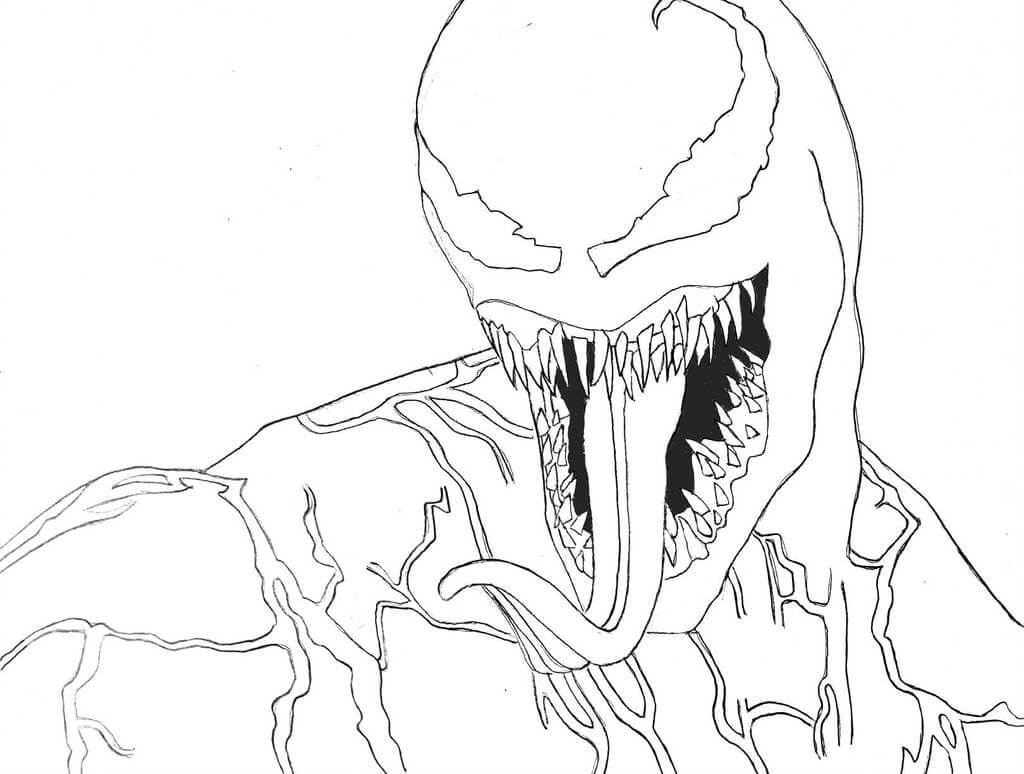 Dibujos de Cara Venom para colorear