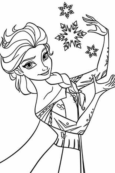 Dibujos de Cara de Elsa Disney para colorear