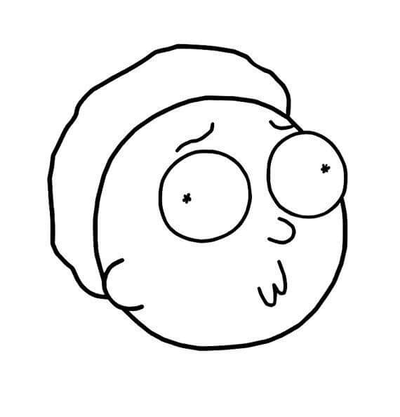 Cara de Morty para colorir