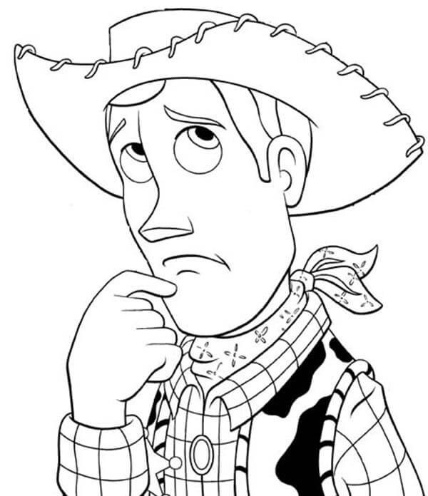 Dibujos de Cara de Woody para colorear