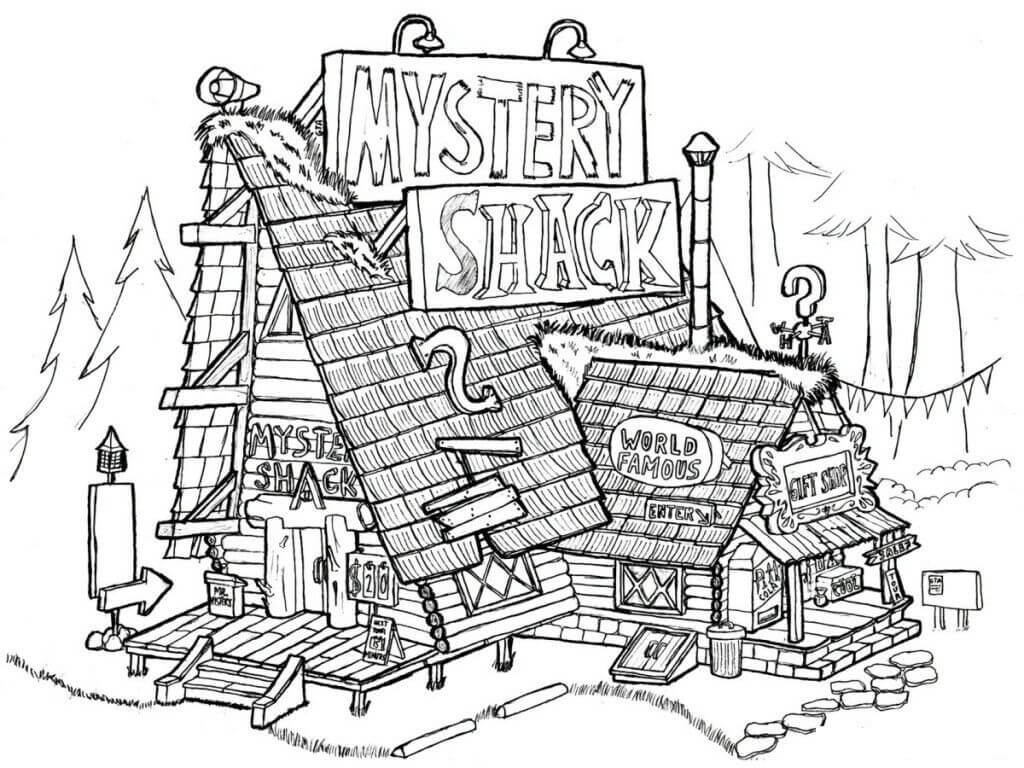 Dibujos de Casa de Gravity Falls para colorear