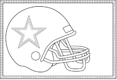 Casco Con Logo De Los Dallas Cowboys para colorir