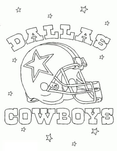 Casco Dallas Cowboys Entre Las Estrellas para colorir