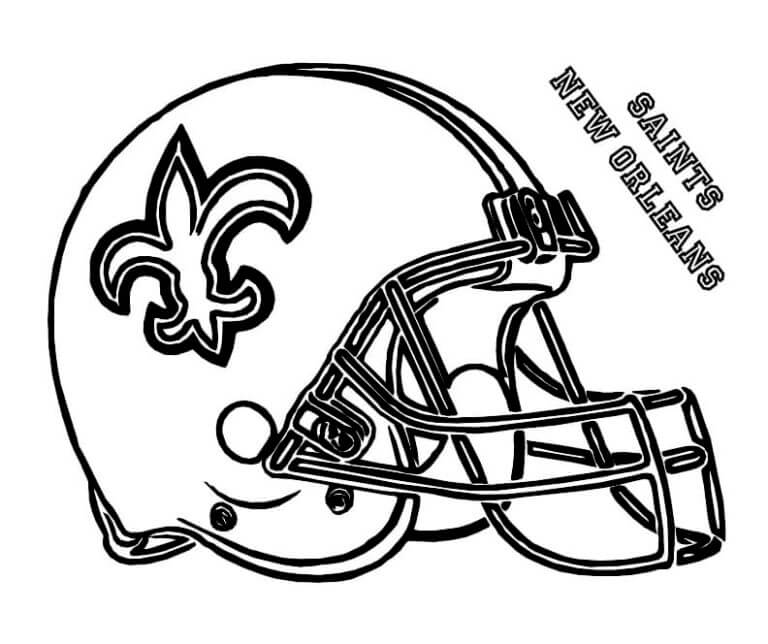 Casco De La NFL New Orleans Saints para colorir