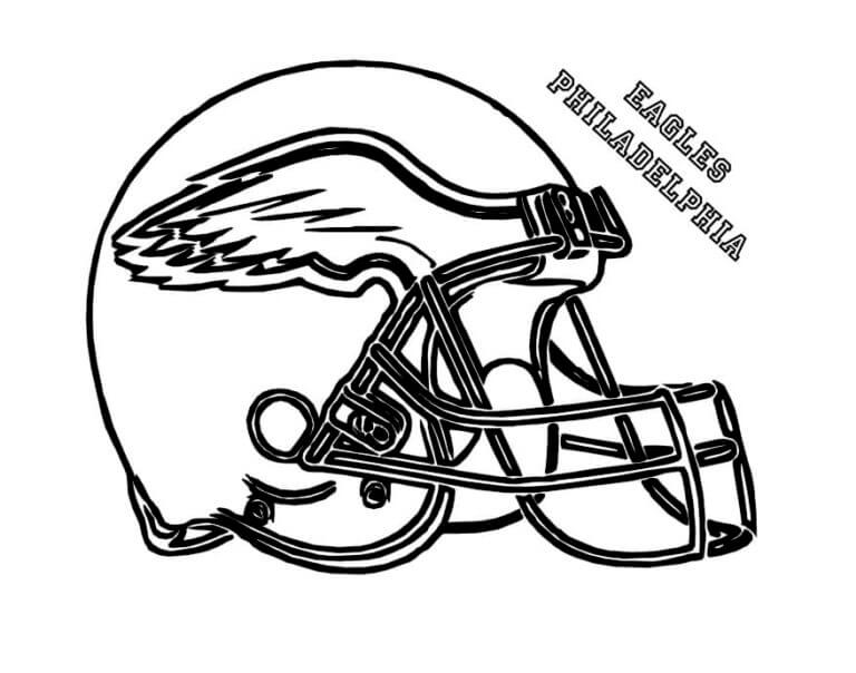 Dibujos de Casco De La NFL Philadelphia Eagles para colorear