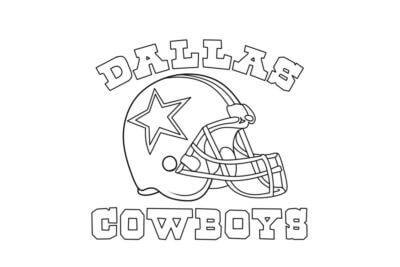 Casco De Los Dallas Cowboys para colorir