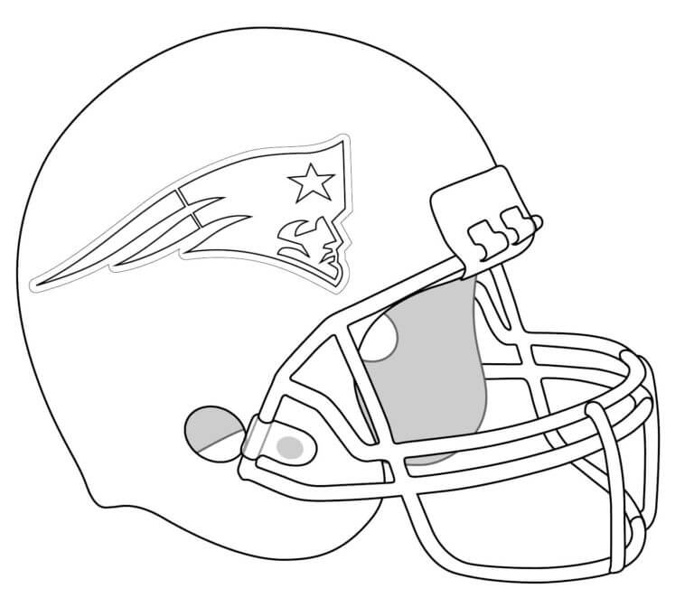 Casco De Los Patriotas De Nueva Inglaterra De La NFL para colorir