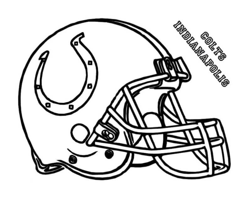 Dibujos de Casco Del Club De La NFL Indianapolis Colts para colorear