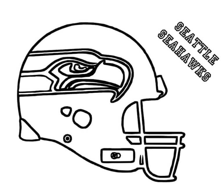 Dibujos de Casco Del Club De La NFL Seattle Seahawks para colorear