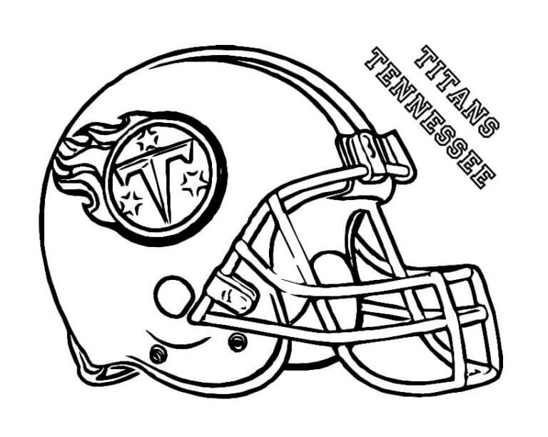 Casco Del Club De La NFL Tennessee Titans para colorir