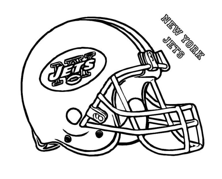 Casco NFL New York Jets para colorir
