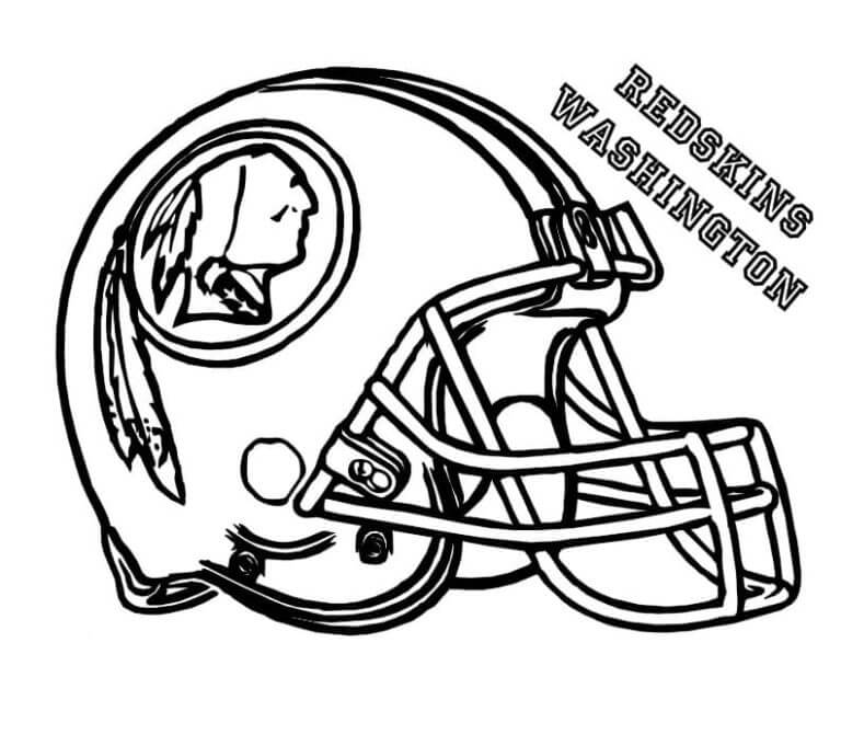 Casco NFL Washington Redskins para colorir