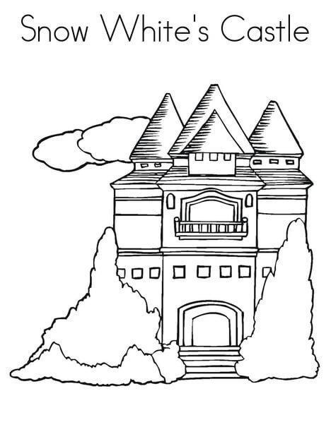 Castillo de Blancanieves para colorir