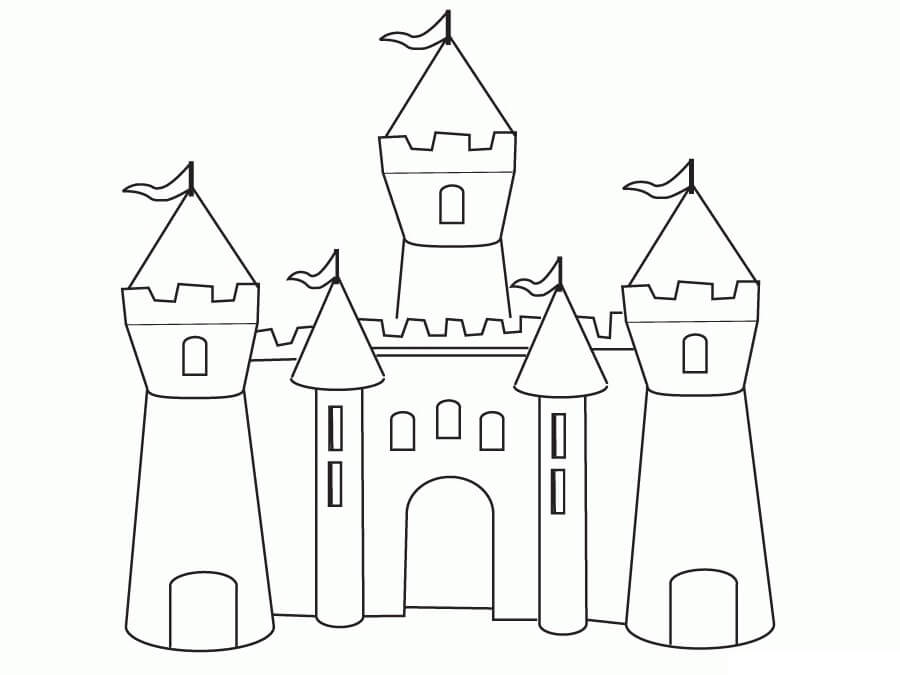 Dibujos de Castillo de Cuento de Hadas para colorear