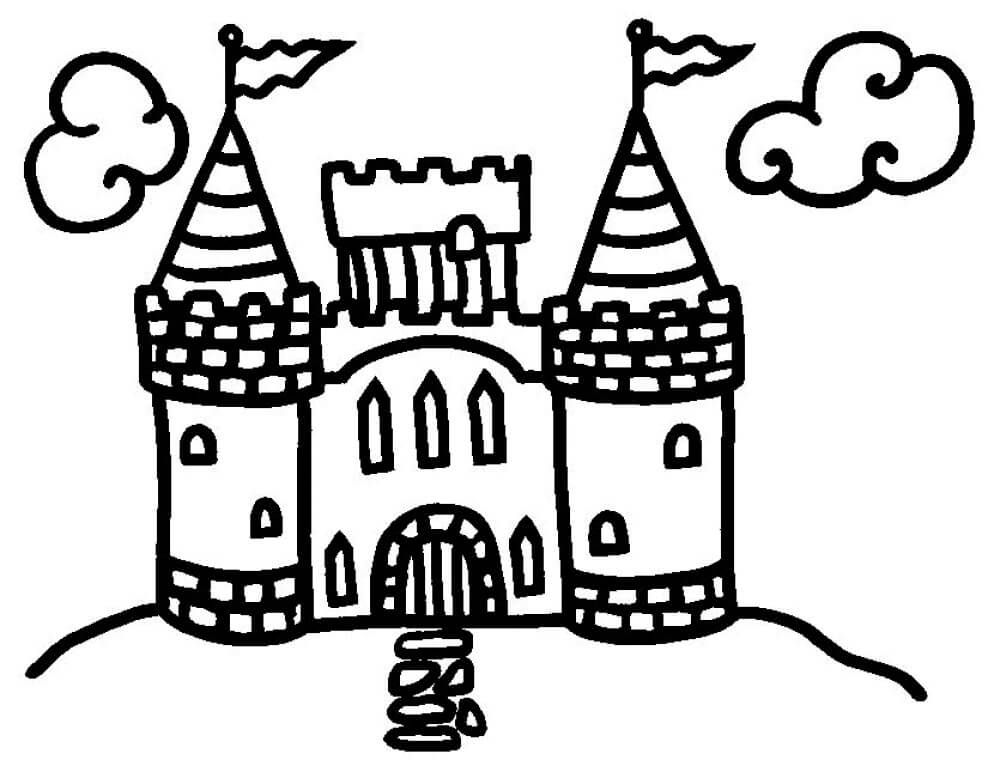 Castillo de Dibujo Normal para colorir