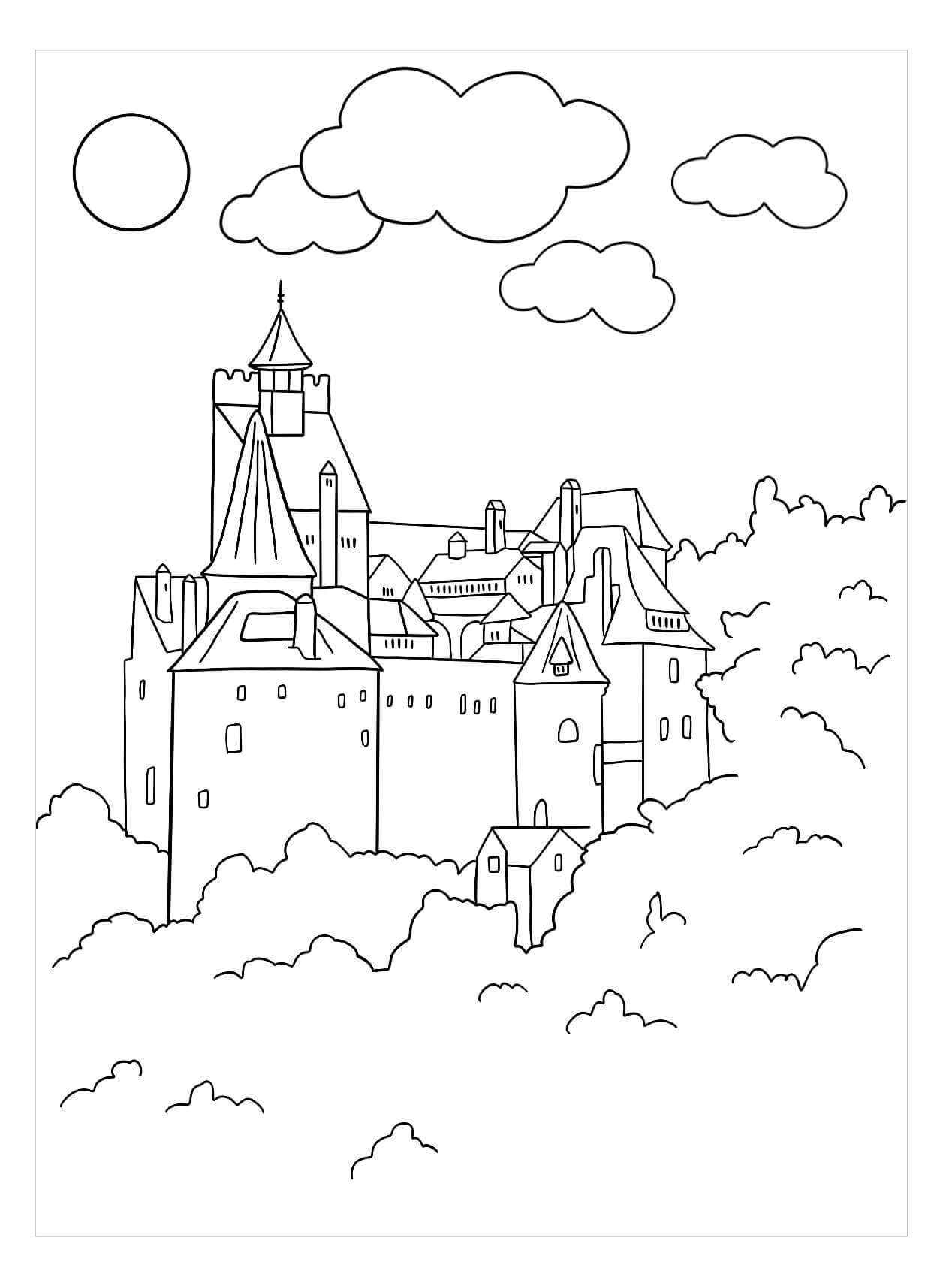 Castillo de Salvado para colorir