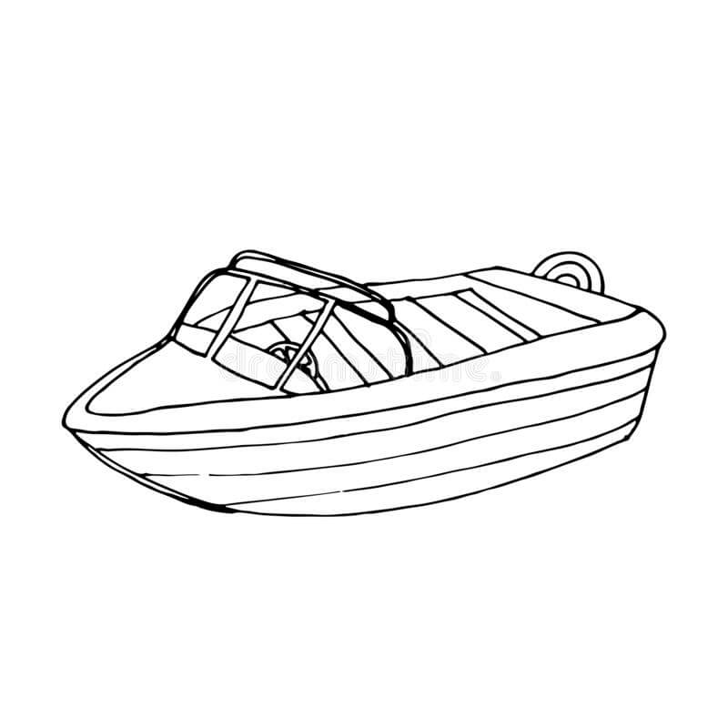 Catboat Básico para colorir