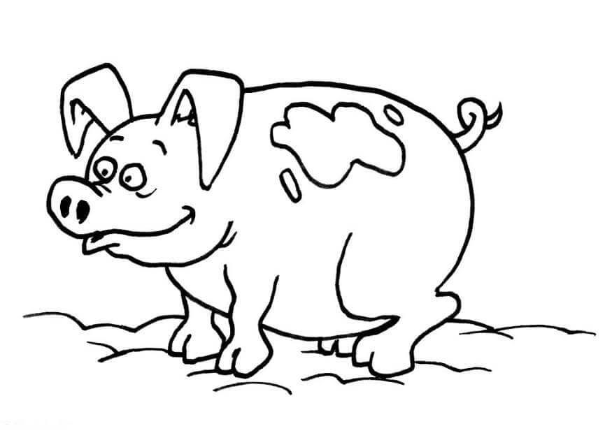 Dibujos de Cerdo Feo para colorear
