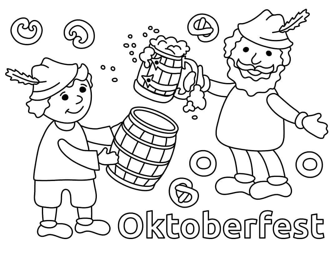 Dibujos de Cerveza Oktoberfest para colorear