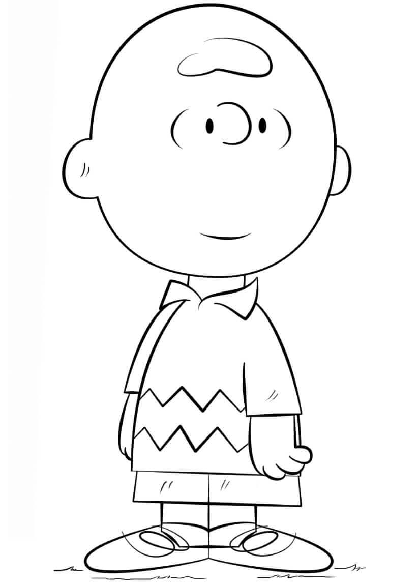 Charlie Brown Lindo para colorir