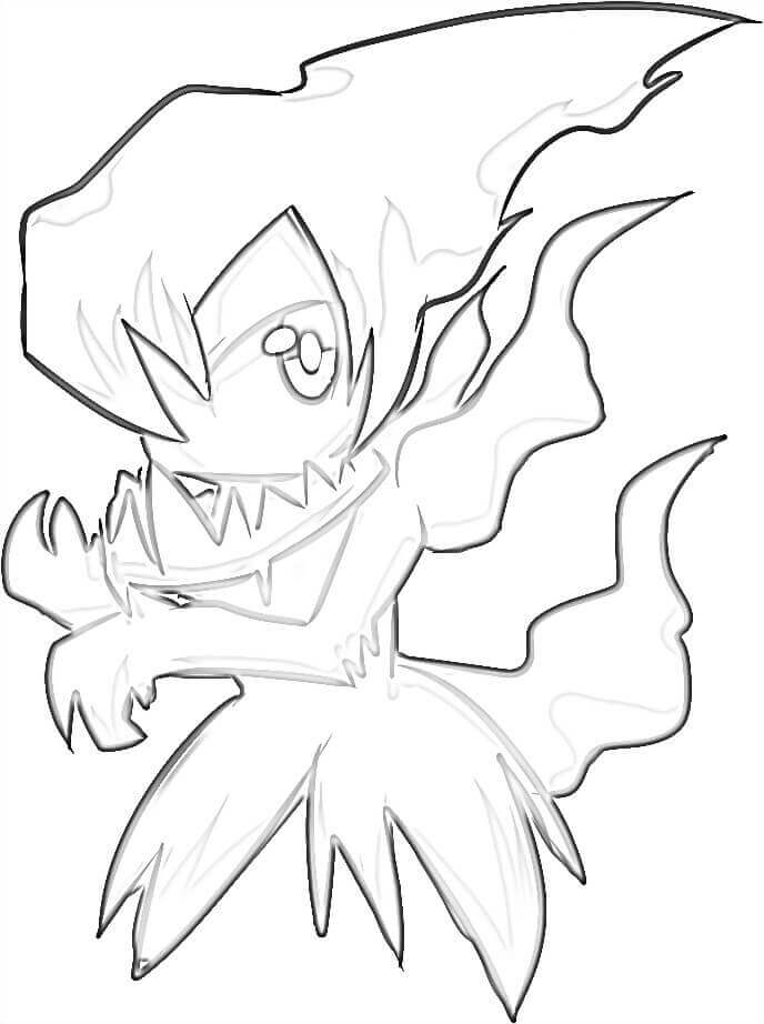 Chibi Darkrai para colorir