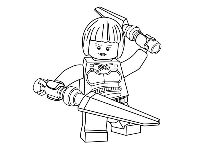 Chico Lego Ninja para colorir