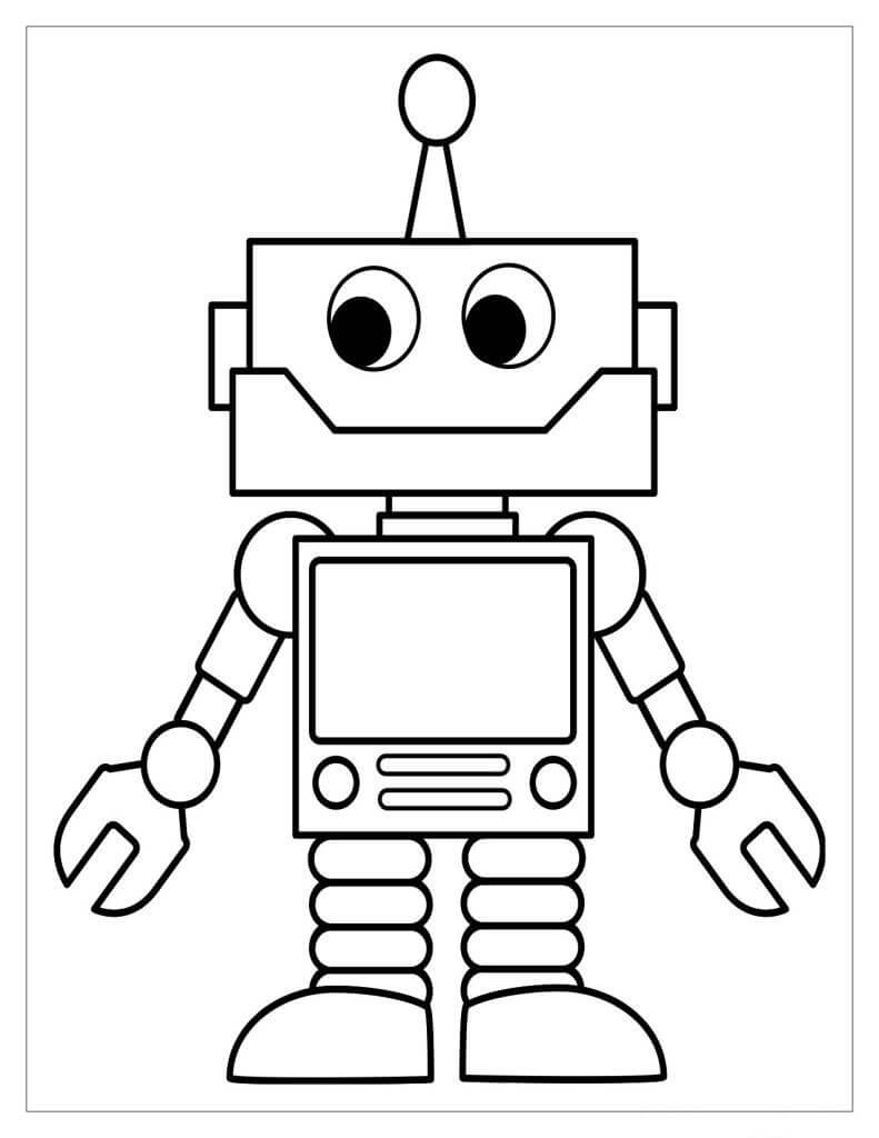 Dibujos de Chico Robot Sonriendo para colorear