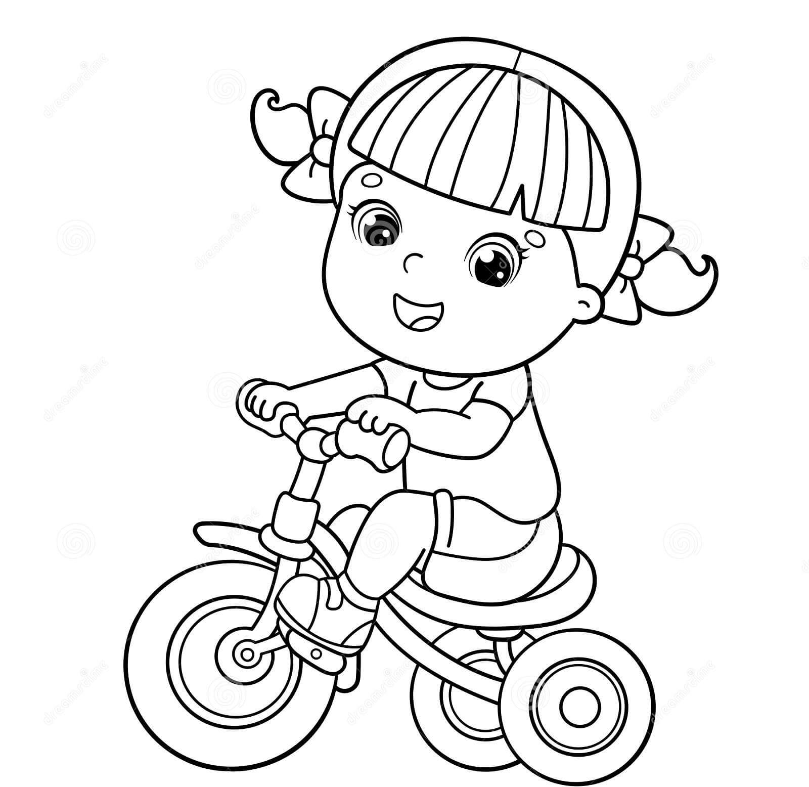 Dibujos de Ciclismo para niñas para colorear