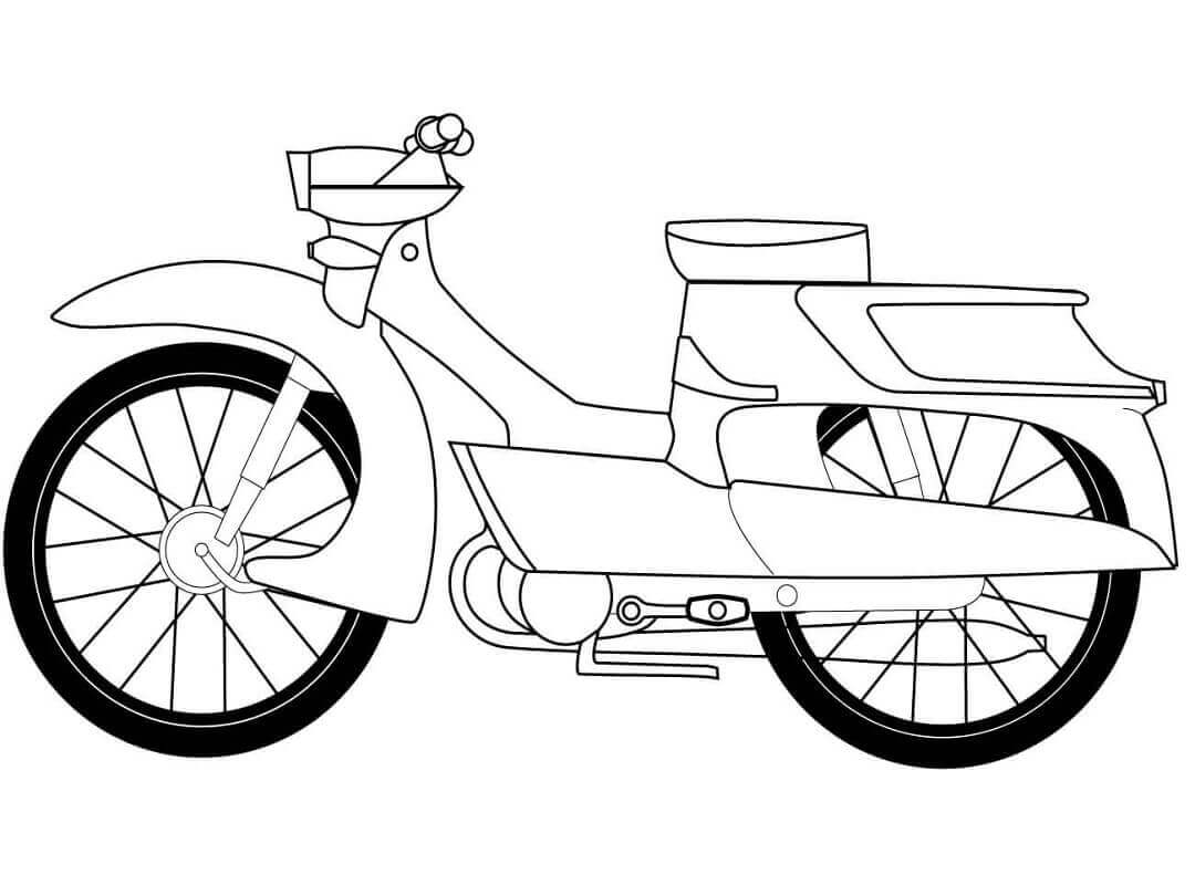 Ciclomotor para colorir