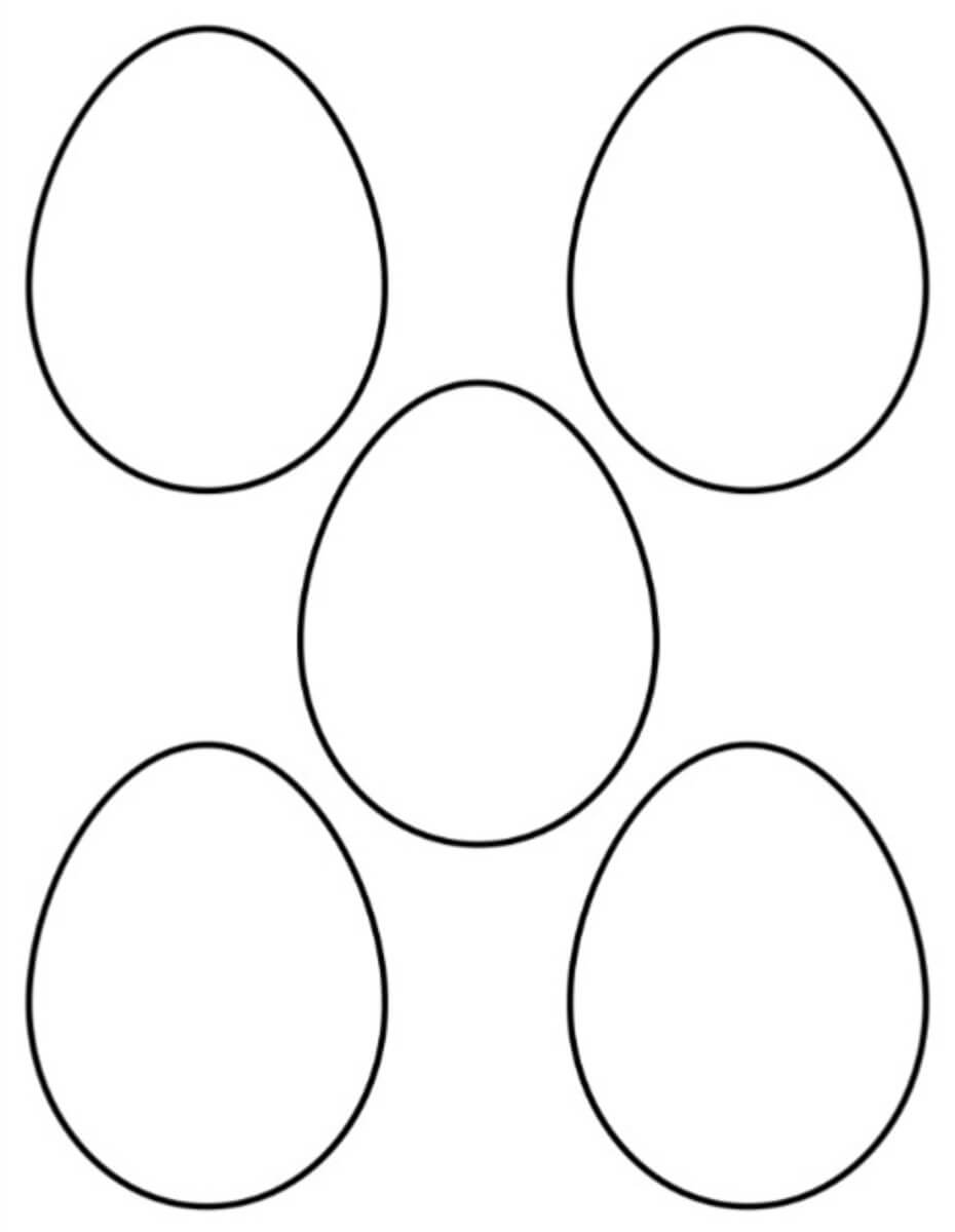 Dibujos de Cinco Huevos Básicos para colorear