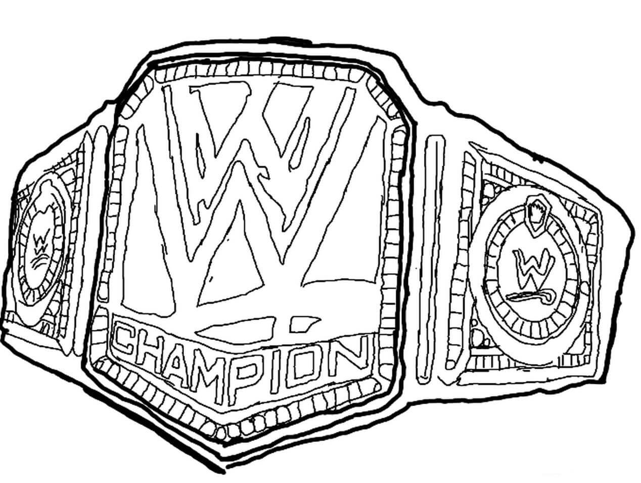 Dibujos de Cinturones WWE para colorear