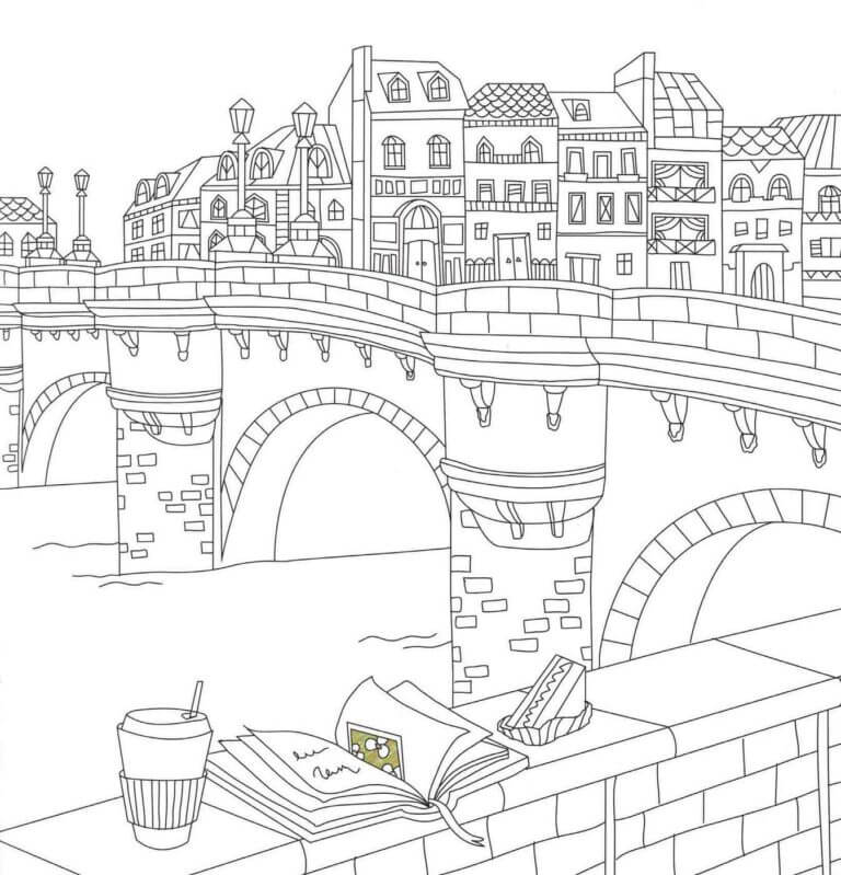 Dibujos de Ciudad En Francia para colorear