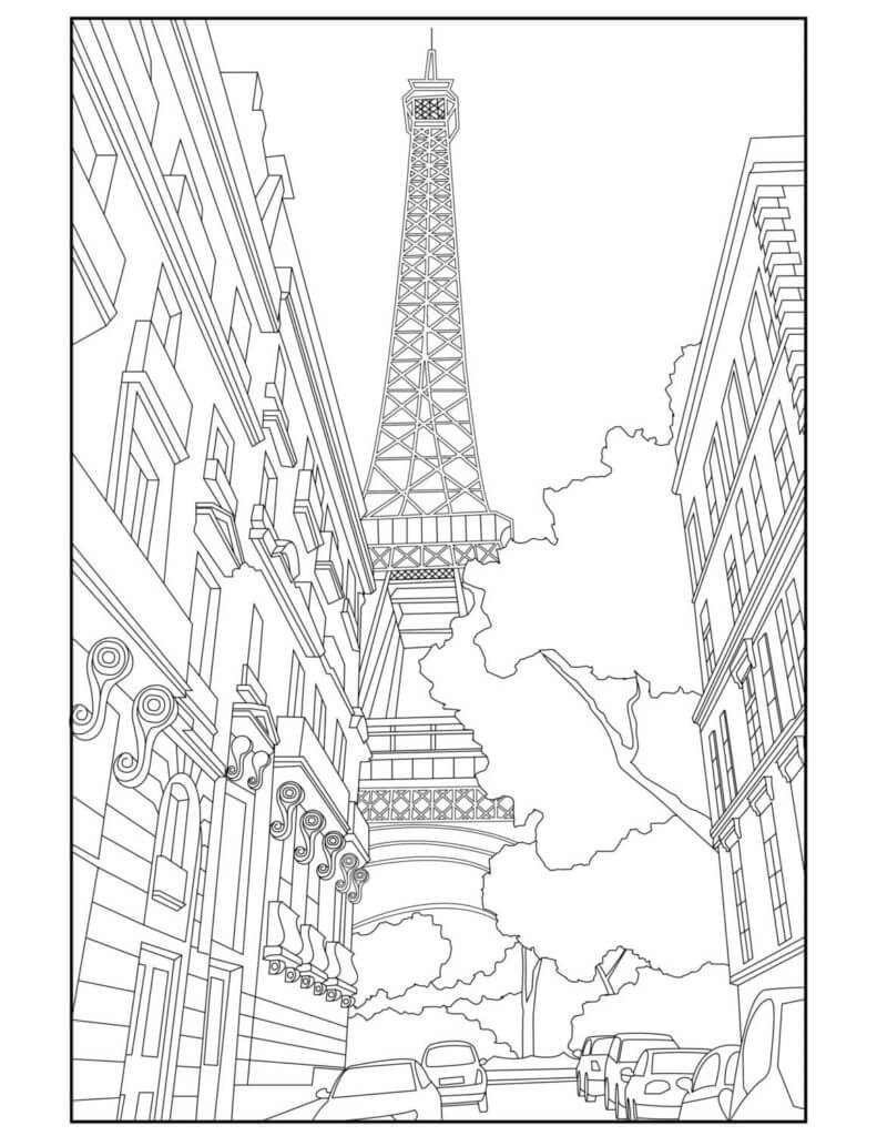 Dibujos de Ciudad Normal de París para colorear