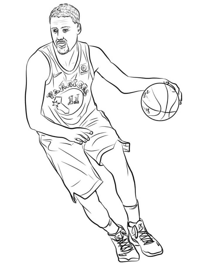 Clay Thompson Jugador De La NBA para colorir