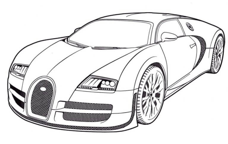 Coche Bugatti Caro para colorir