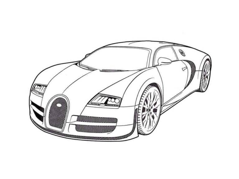 Dibujos de Coche De Lujo Bugatti para colorear