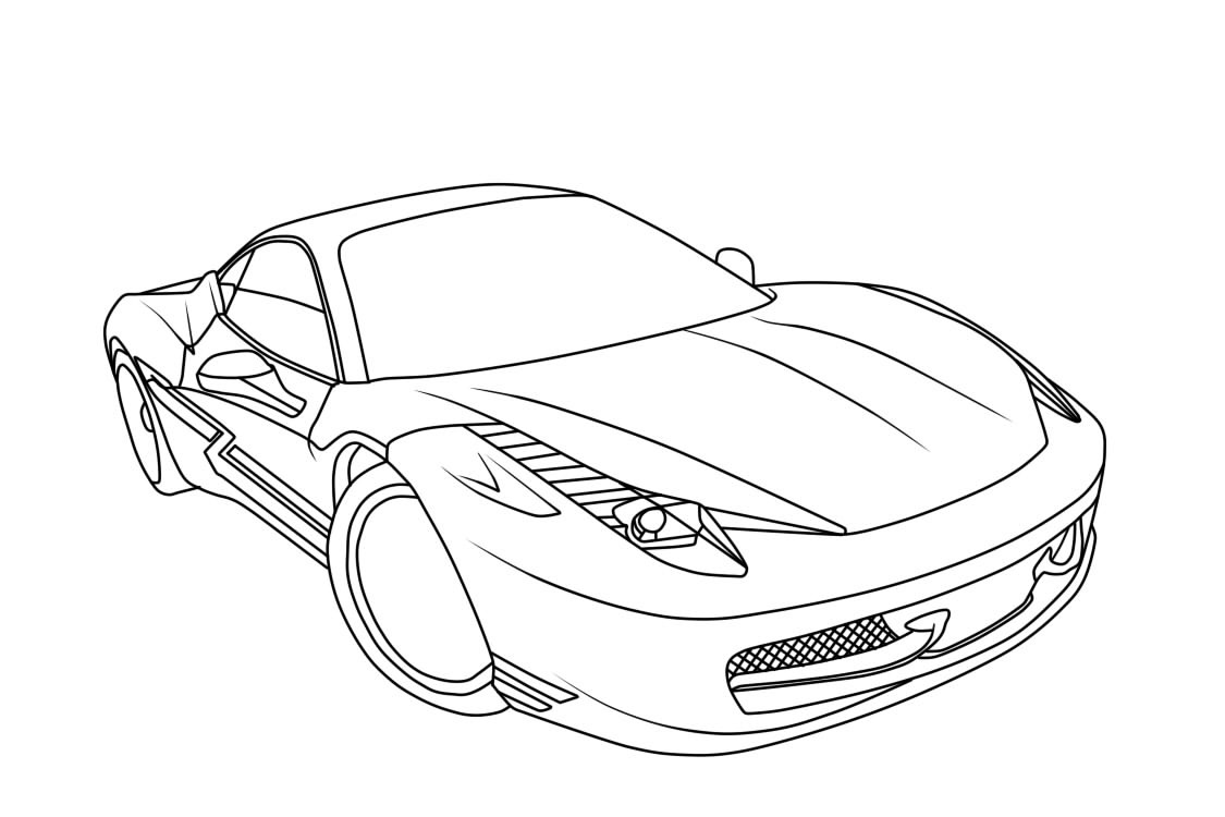 Dibujos de Coche Hot Wheels Que Parece un Ferrari para colorear