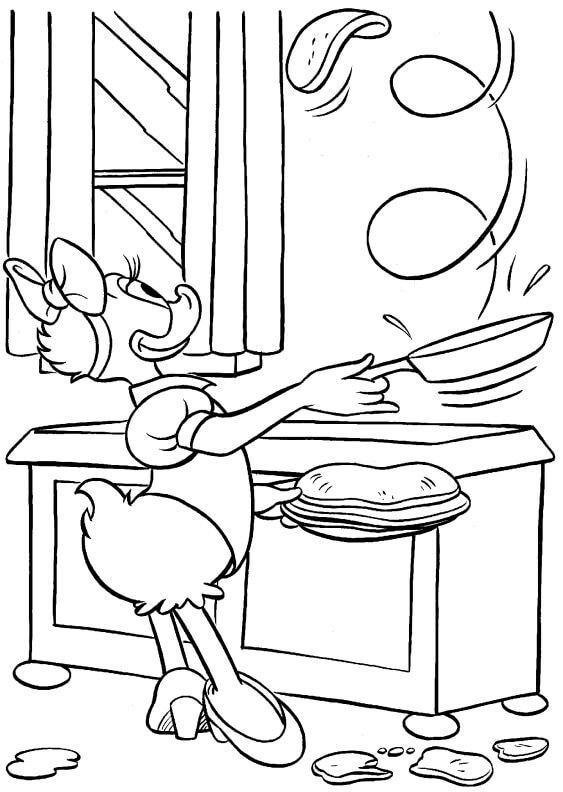 Dibujos de Cocina de Daisy Duck para colorear