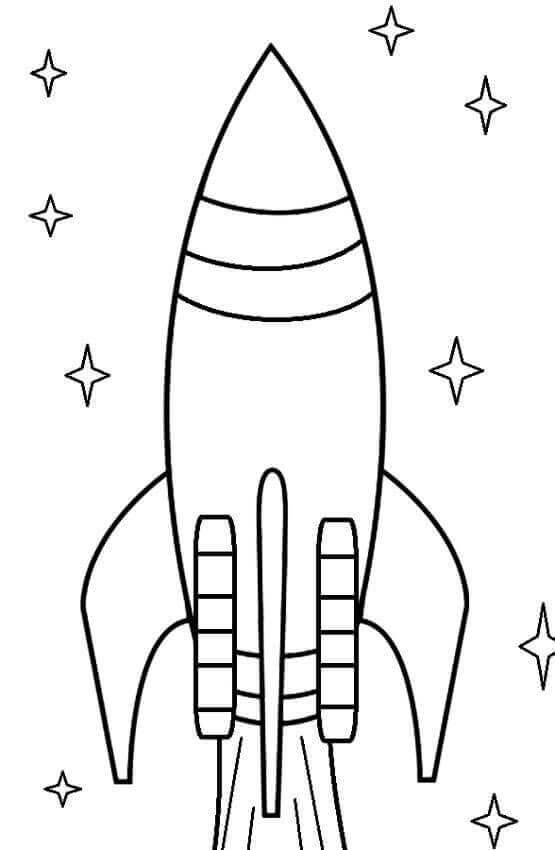 Dibujos de Cohete 3 para colorear