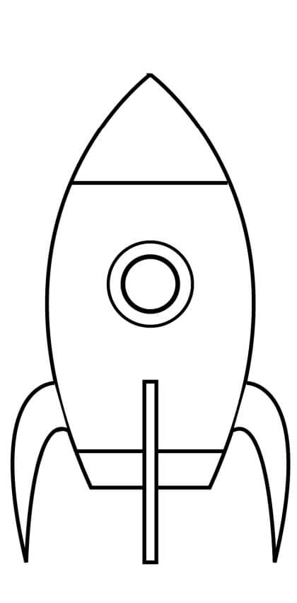 Dibujos de Cohete Simple para colorear