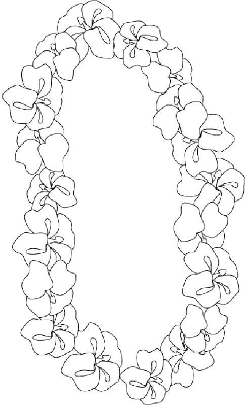 Dibujos de Collares de Flores para colorear