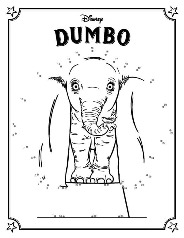 Colorear Dumbo Por Número para colorir