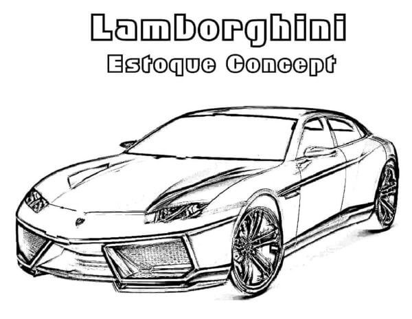 Dibujos de Concepto Lamborghini Estoque para colorear